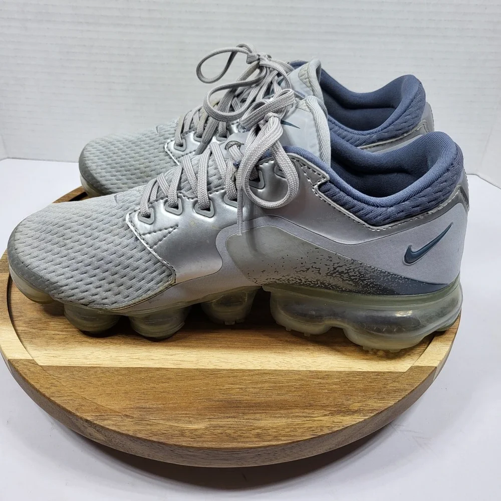 Nike Air VaporMax GS Wolf Grey Metallic Silver Youth‎ 6Y Women's 7.5 917963-006